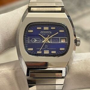 Vintage Kronatron Date 23 UNBREAKABLE MAINSPRINO Hand Wind Men's Wrist Watch
